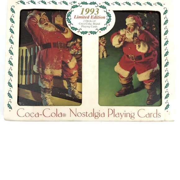 Coco-Cola Playing Cards Christmas Gift Set NIB, Two Decks Coke Brand Cards - Picture 9 of 10